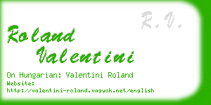 roland valentini business card